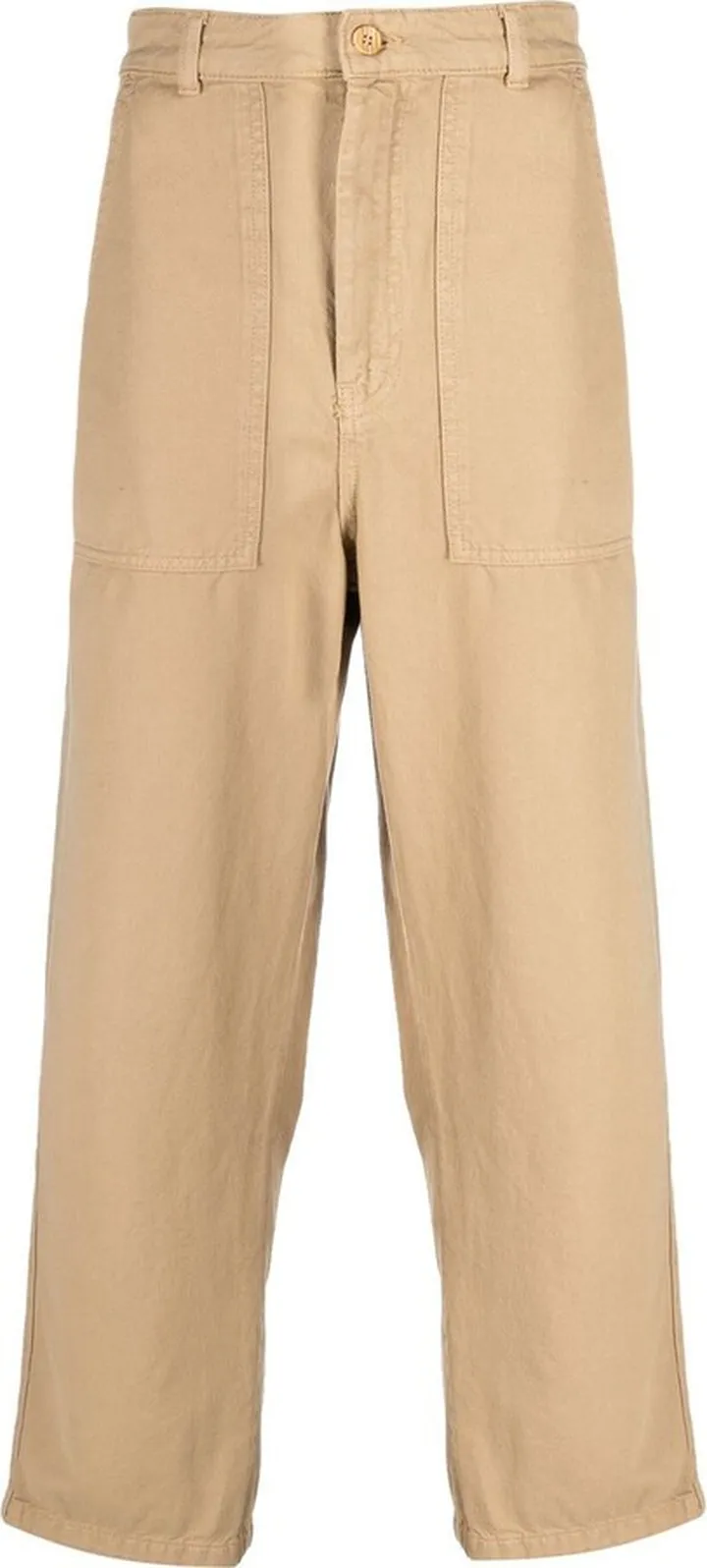 Cotton Straight-Leg Trousers