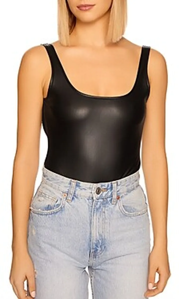 Susana Monaco Vegan Leather Bodysuit