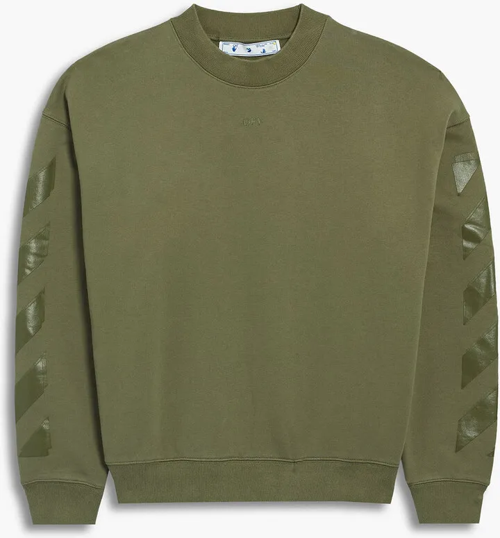Printed cotton-fleece sweatshirt