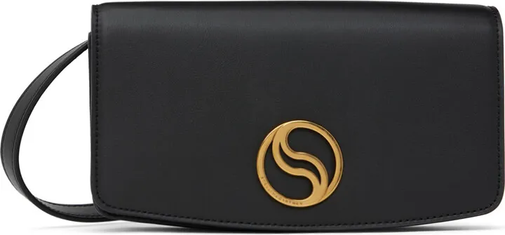 Stella McCartney Black S-Wave Strap Bag