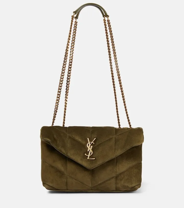 Puffer Toy suede shoulder bag
