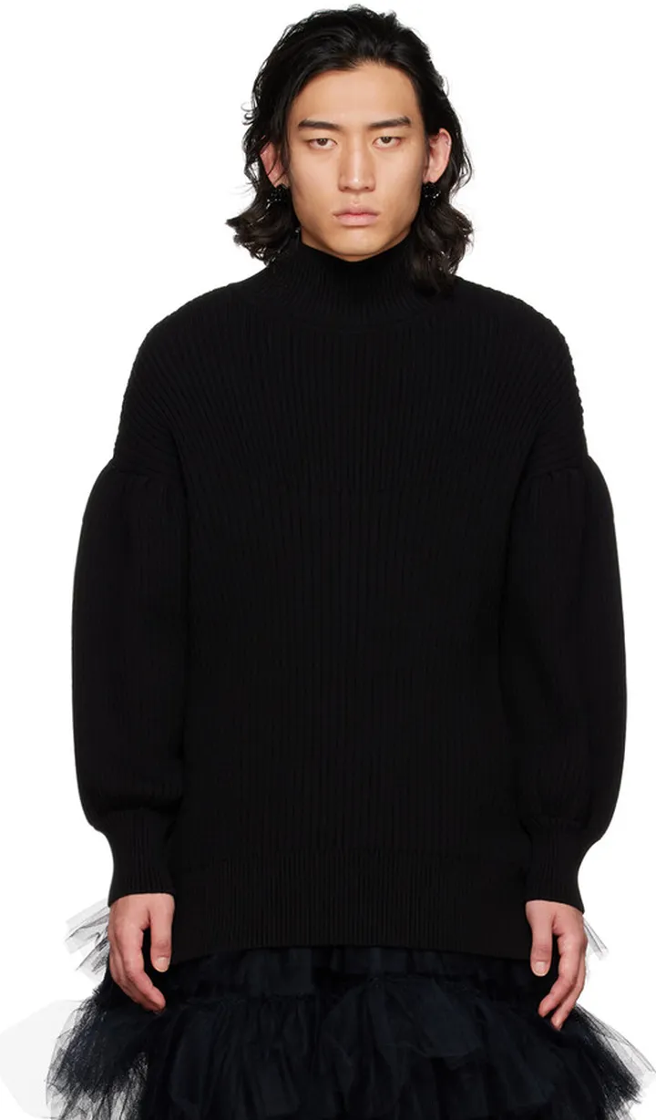 Simone Rocha SSENSE Exclusive Black Turtleneck