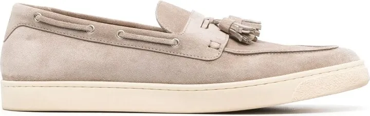 Tassel-Detail Suede Loafers