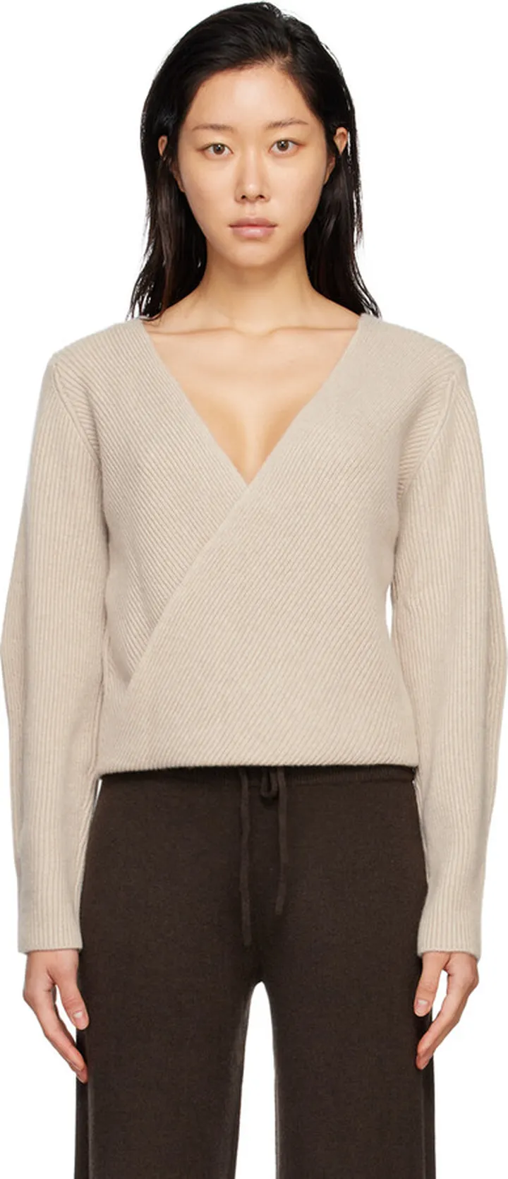 LISA YANG Beige Rosa Crewneck