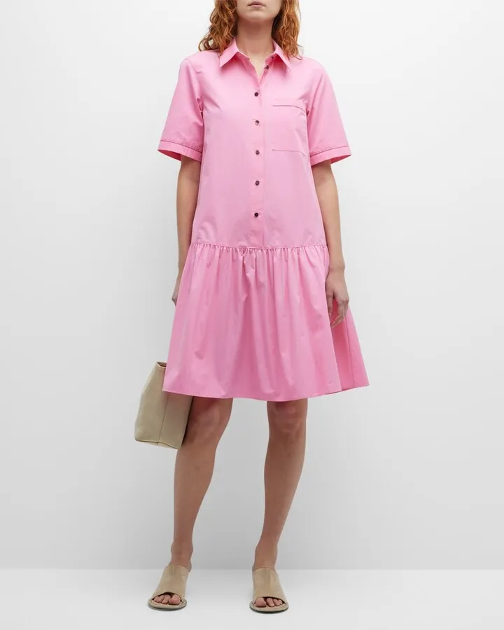 Troy Flounce Shirtdress