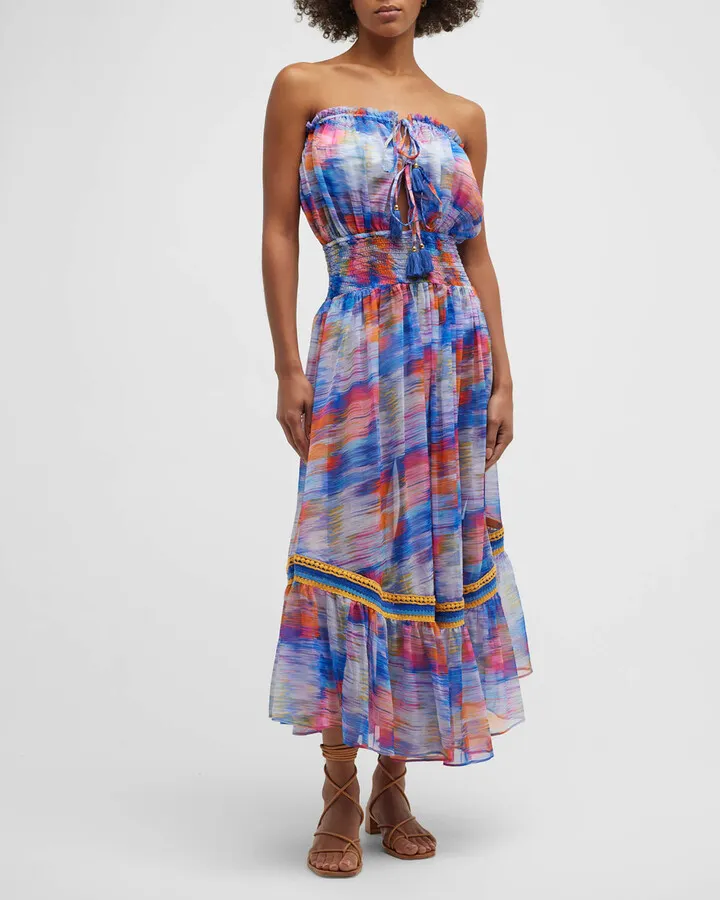 Malibu Strapless Midi Dress