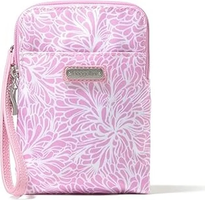 Baggallini Take Two RFID Bryant Crossbody (Pink Blossom) Handbags
