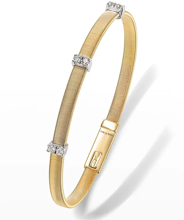 18k Yellow Gold Bracelet with Diamonds