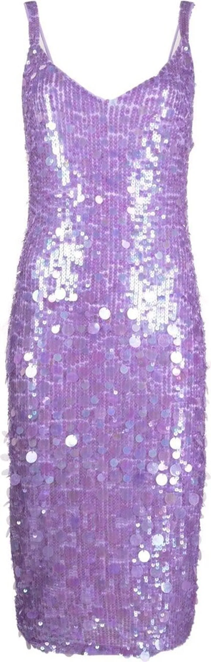 Sequin-Embellished Midi Dress