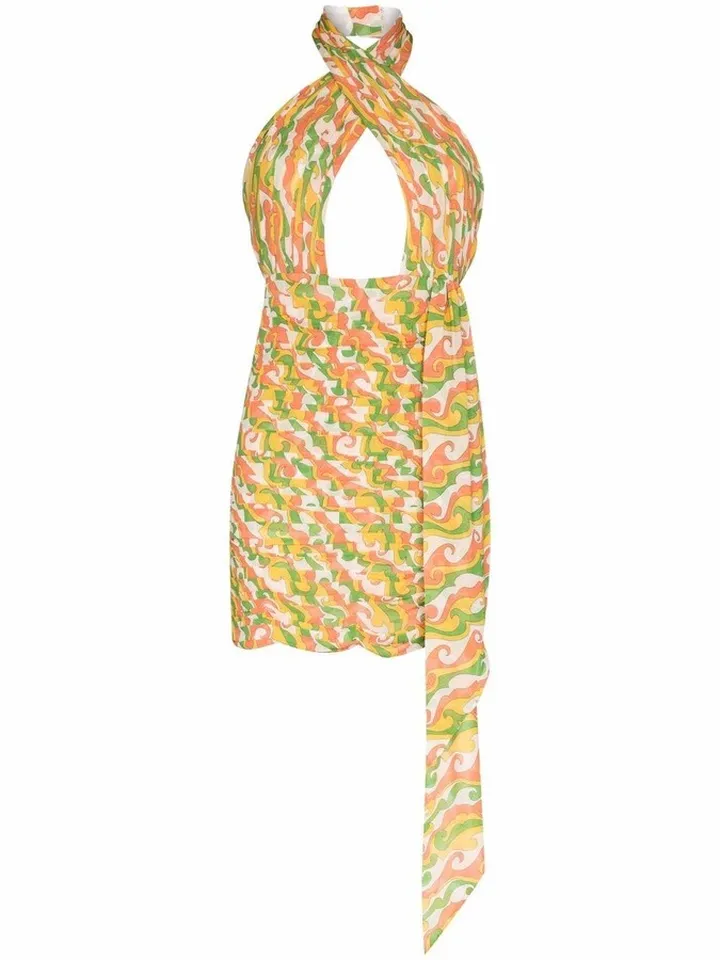 Pareo halterneck minidress