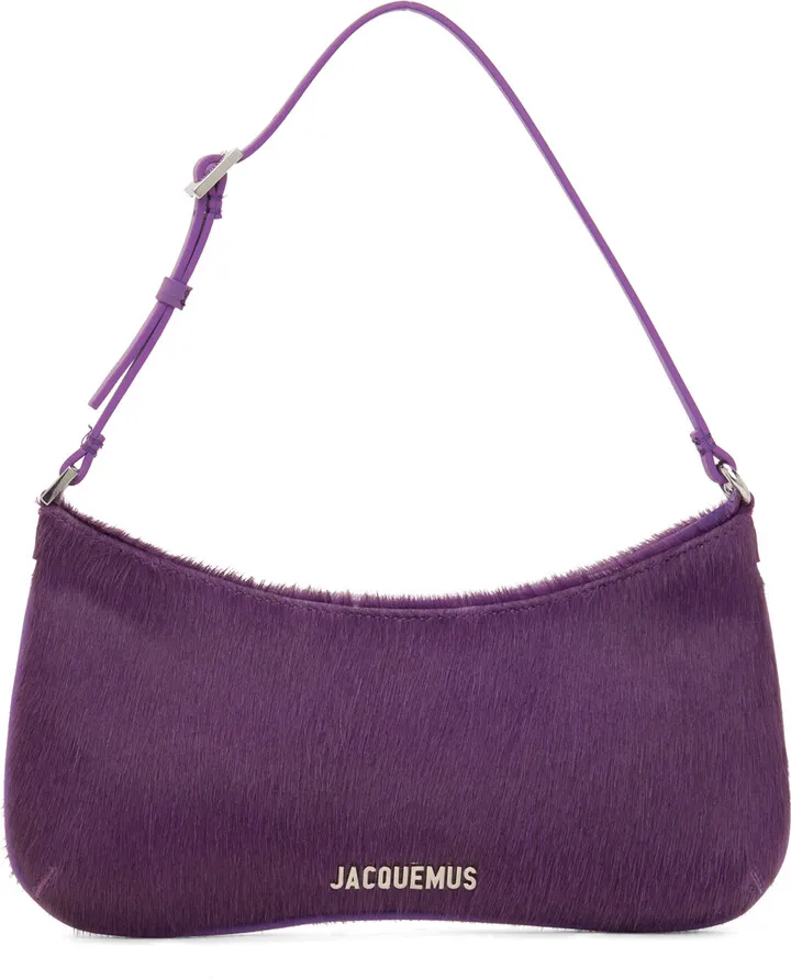 Jacquemus Purple Le Raphia 'Le Bisou' Bag