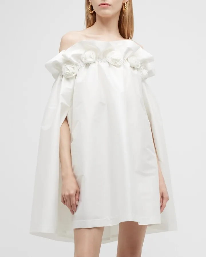 Tilly Off-Shoulder Cape Dress