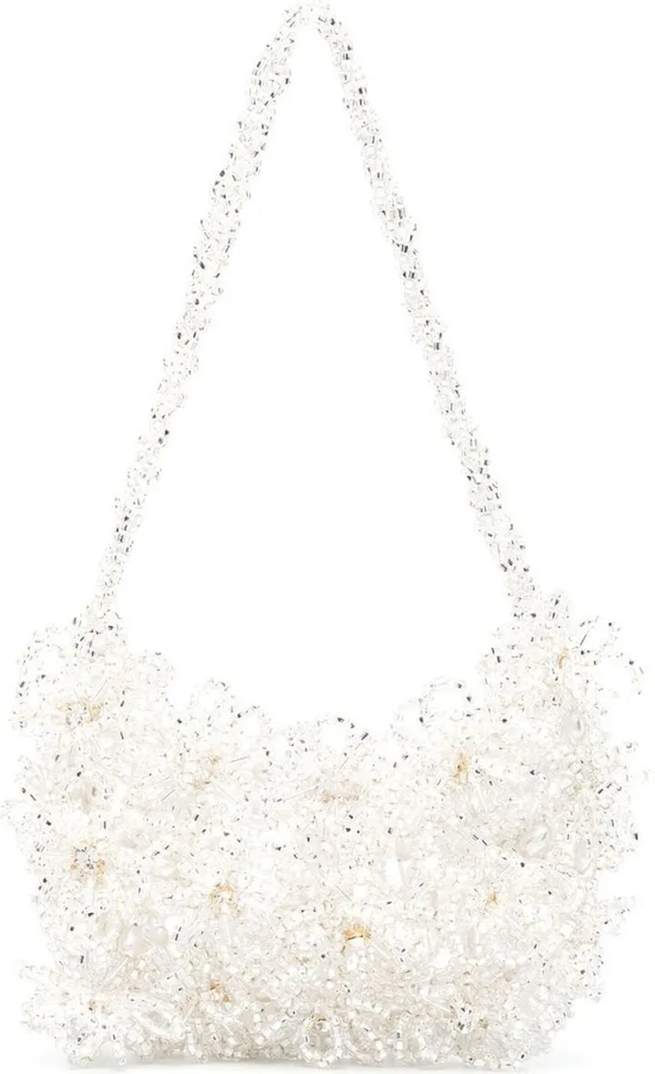 Bouquet beaded shoulder bag