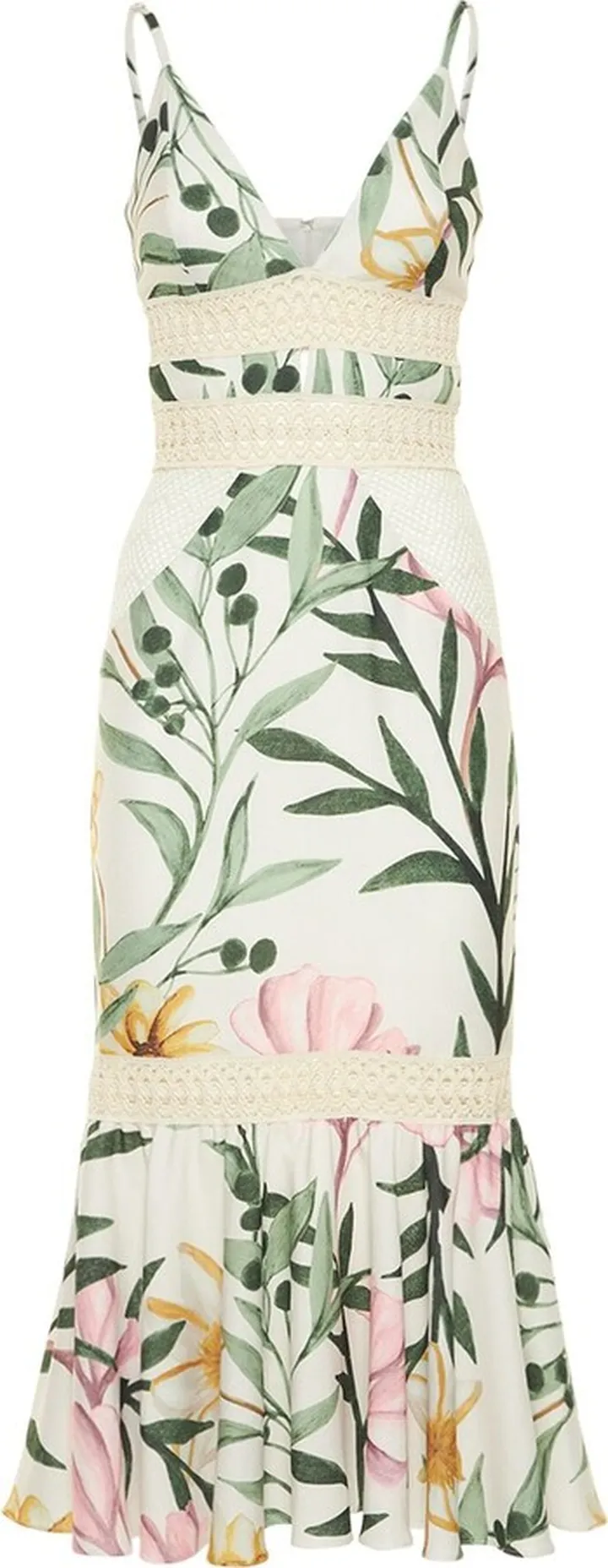Jasmin fitted printed midi dress