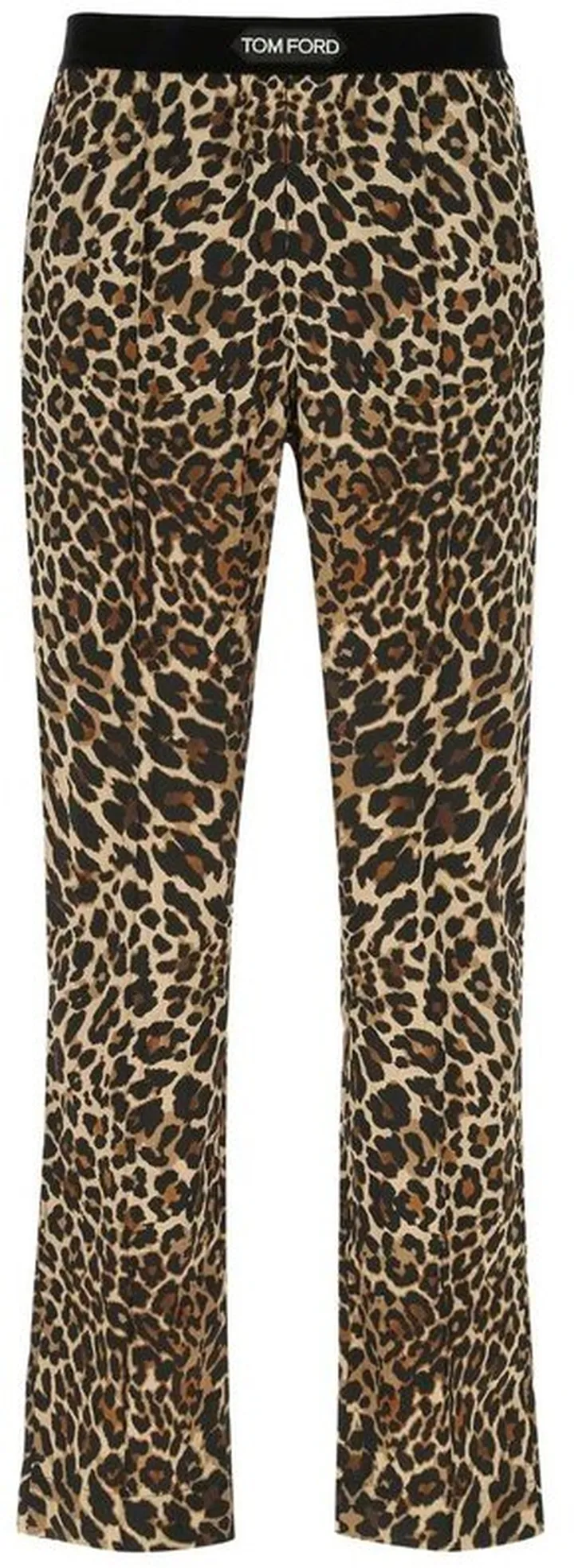 Tom Ford Leopard-Printed Stretched Pajama Trousers