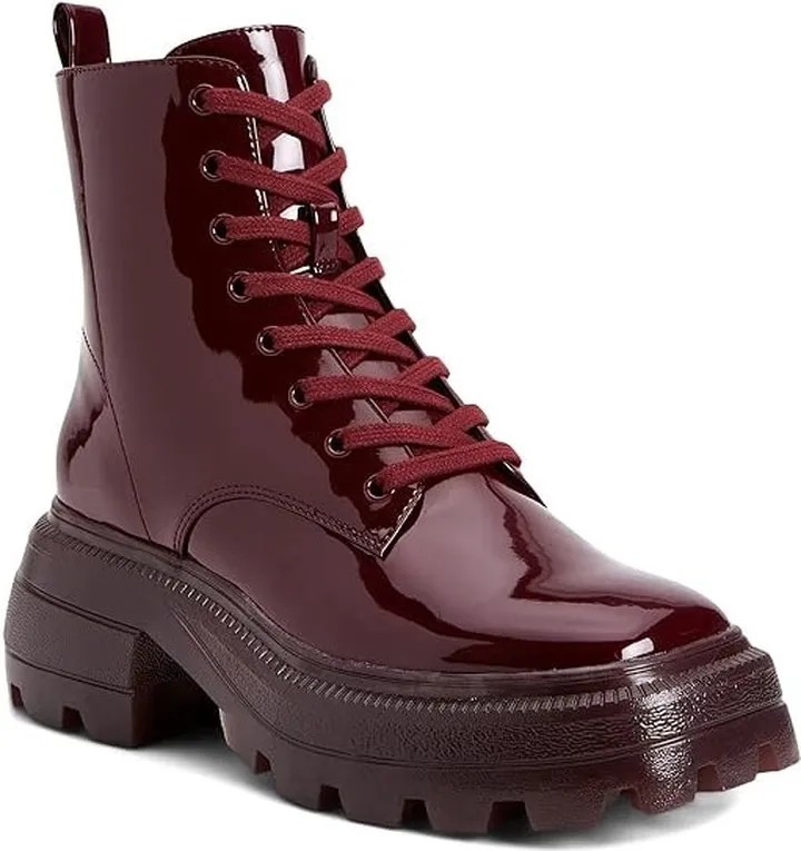 Katy Perry The Geli Combat Boot (Burgundy 1) Women's Boots
