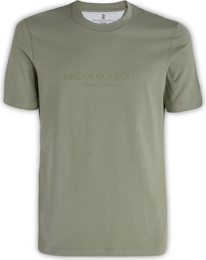 Brunello Cucinelli Logo Printed Crewneck T-Shirt