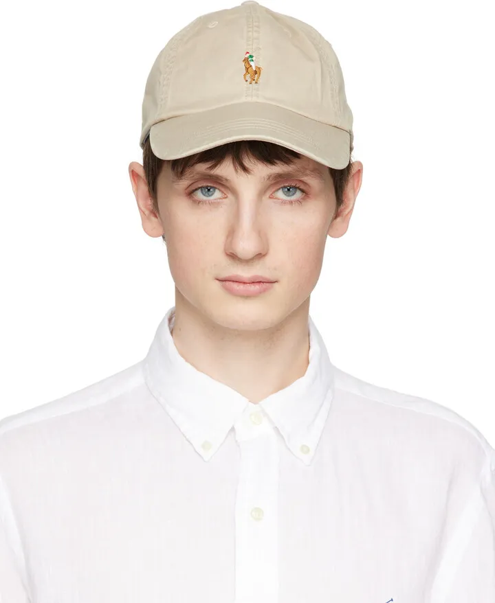 Polo Ralph Lauren Beige Embroidered Cap