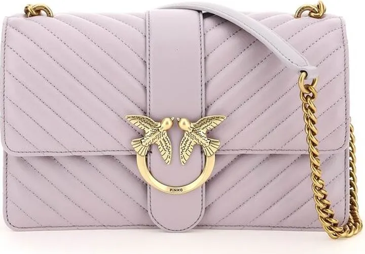 Pinko Love Classic Icon Quilted Chain Linked Crossbody Bag