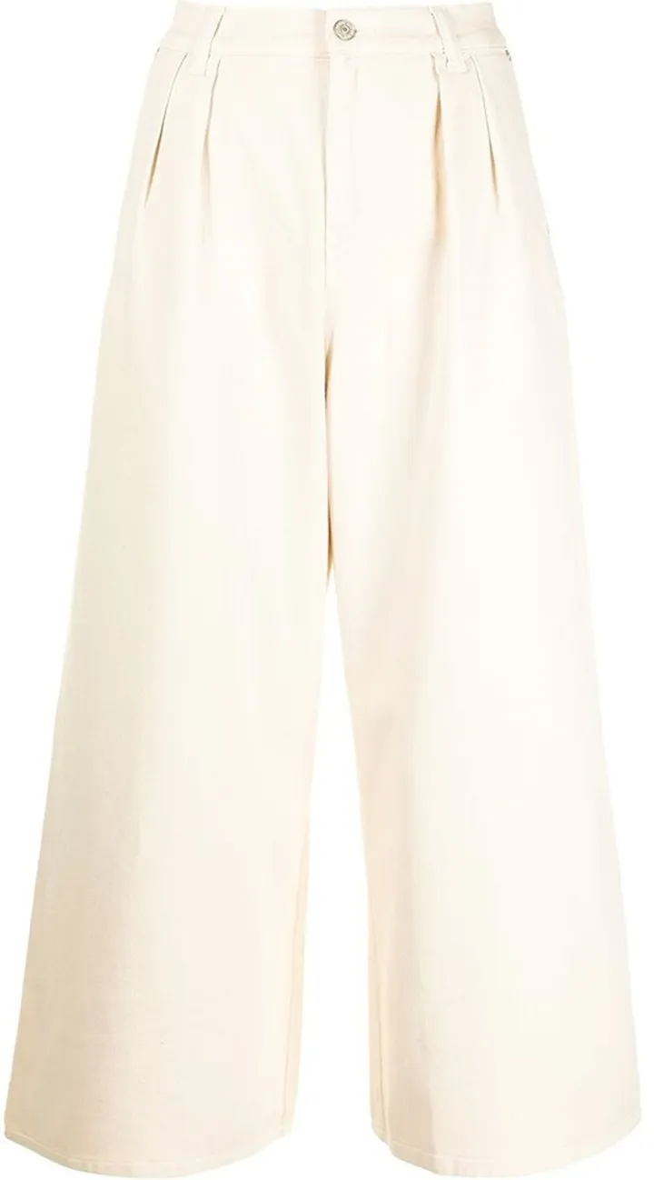 Wide-Leg Cropped Jeans