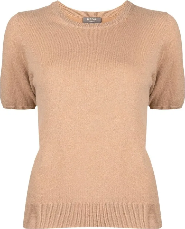 Short-Sleeved Cashmere Top