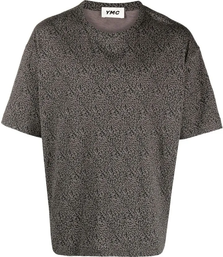 Swirl Print Cotton T-Shirt
