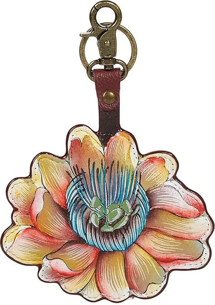 Anuschka Painted Leather Bag Charm K0033 (Floral Paradise) Handbags