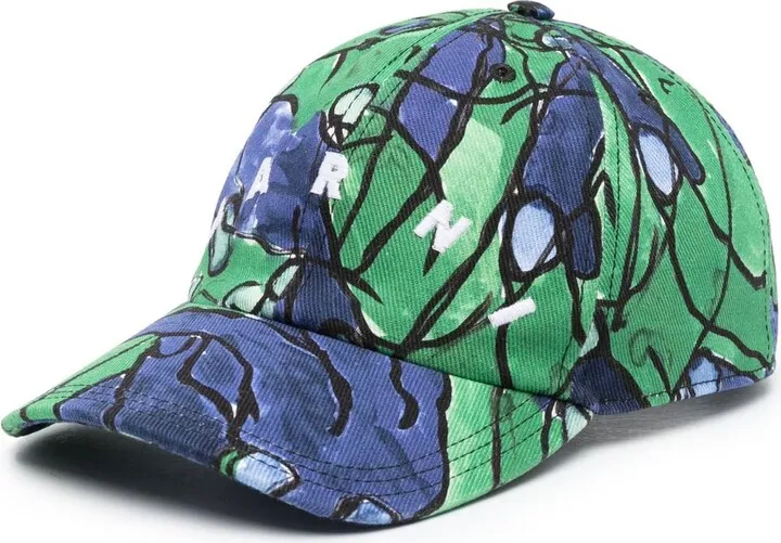 Abstract-Print Baseball Cap