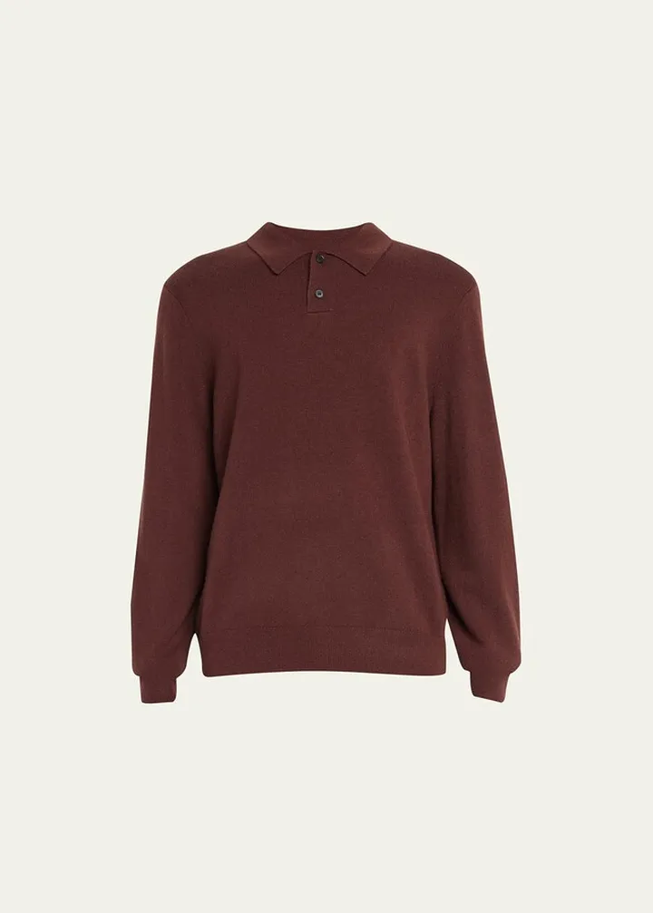Men's Toby Wool-Cashmere Polo Shirt