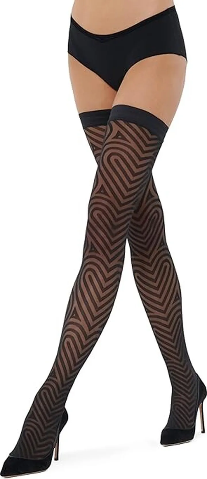 Wolford Heart Stay-Up (Black) Hose