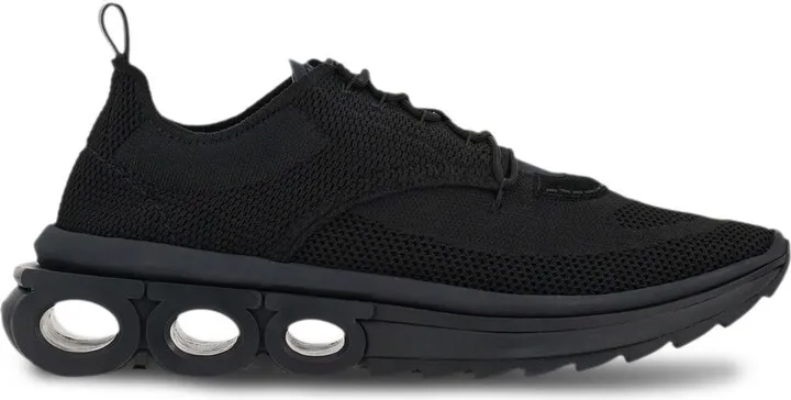 Gancini-plaque low-top sneakers