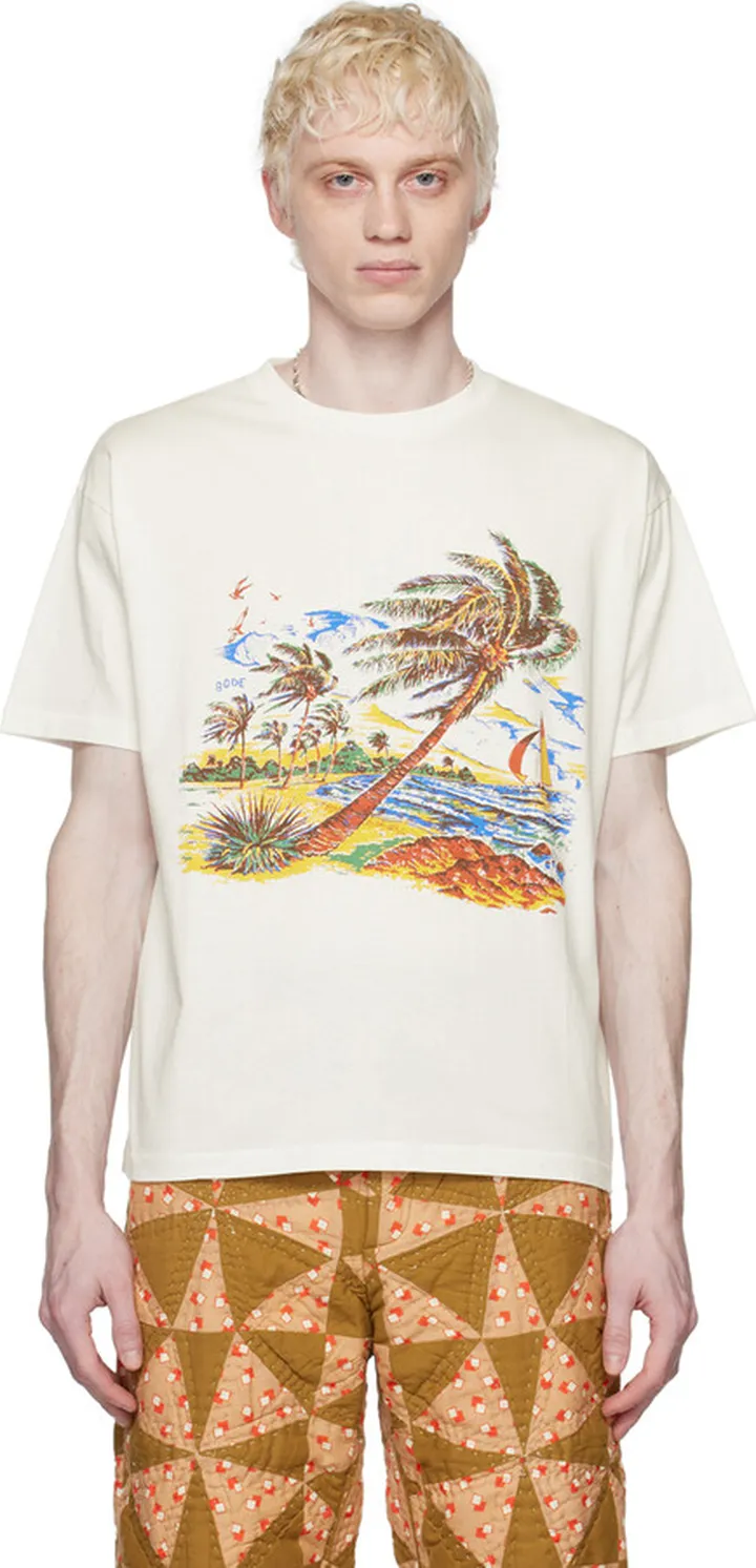 Bode White Island T-Shirt