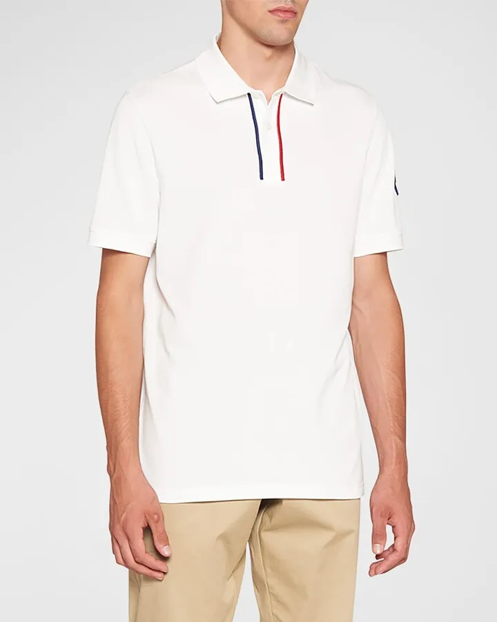 Men's Polo Shirt with Bicolor Logo Embroidery