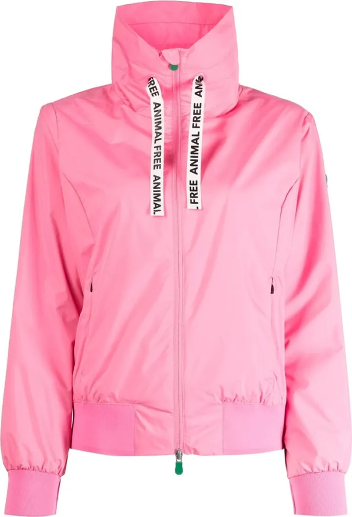 Logo-Patch Ribbed Jacket