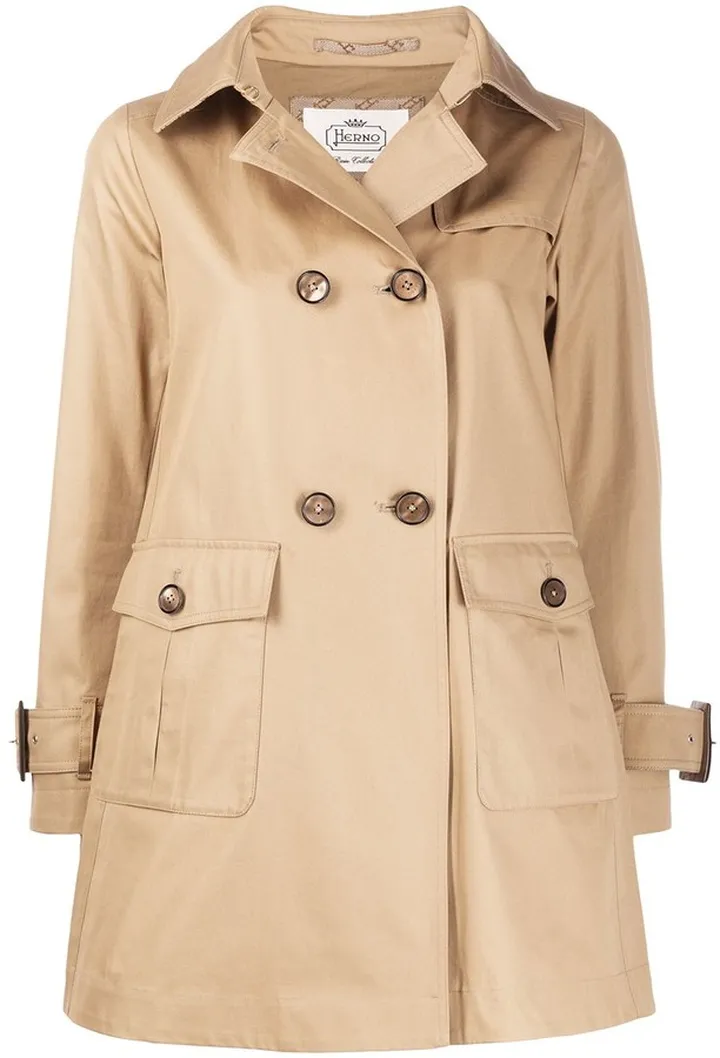 Patch-Pocket Trench Coat