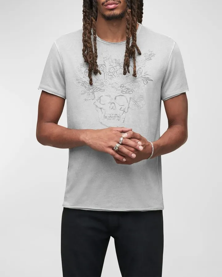 Men's Floral Skull T-Shirt