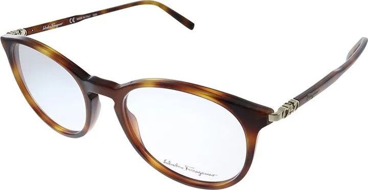 Salvatore Ferragamo SF 2823 214 Unisex Round Eyeglasses Havana 51mm