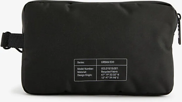 Womens Black Urban Eco Recycled-polyester Pouch