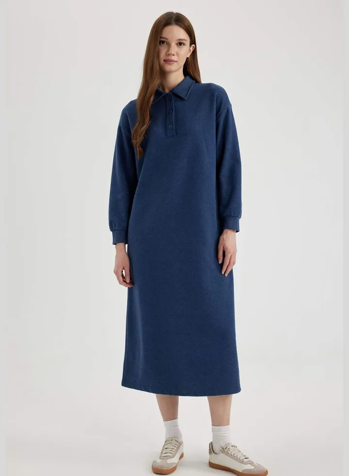 Woman Long Sleeve Knitted Dress