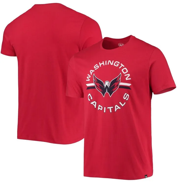 Men's '47 Brand Red Washington Capitals Assist Super Rival T-shirt