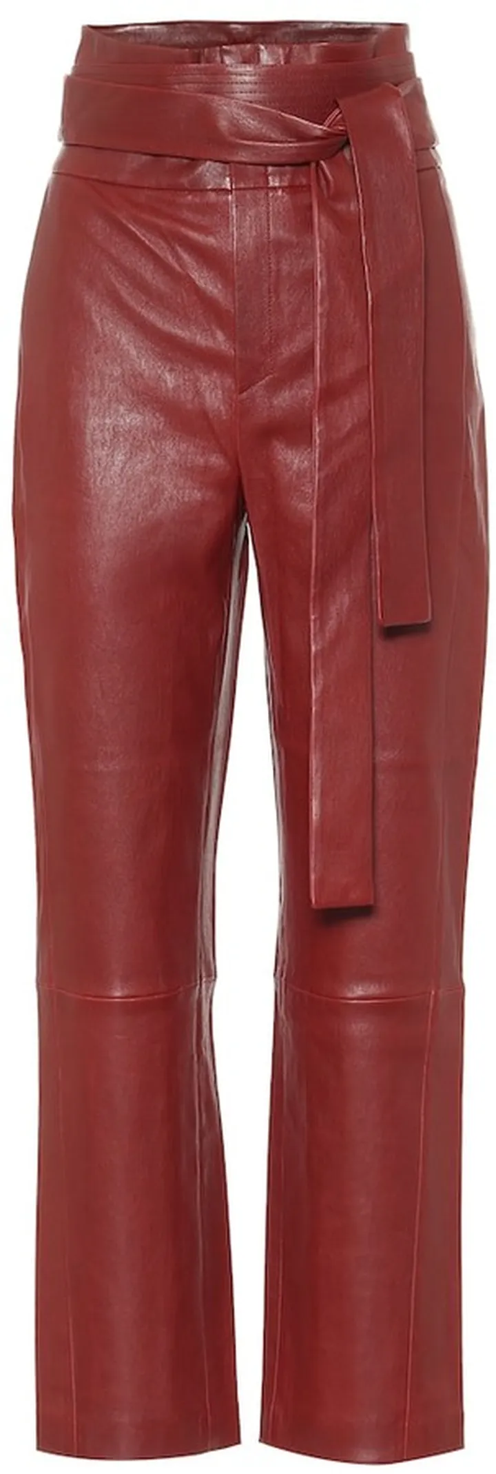 Katousha high-rise leather pants