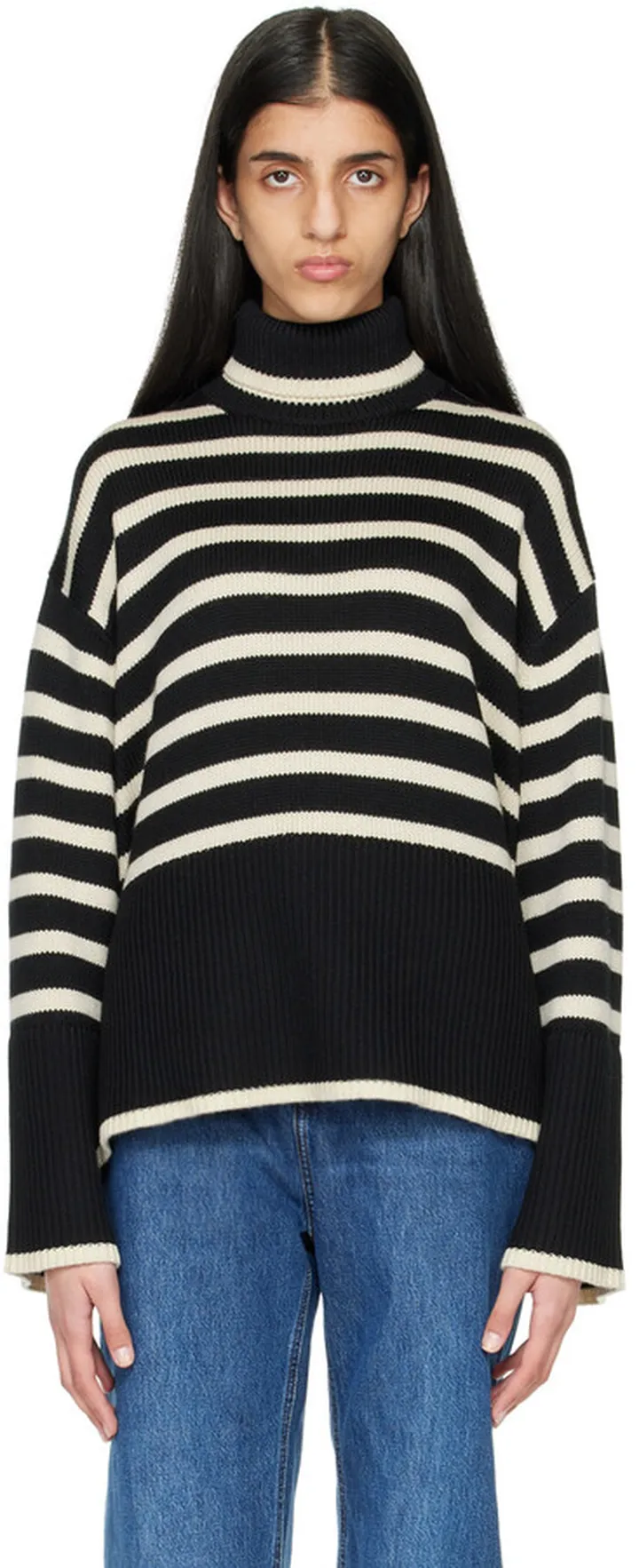 Totême Black Wool Turtleneck