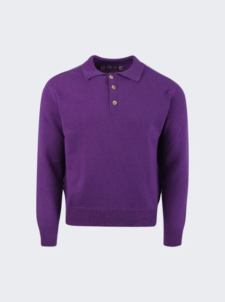 Cashmere Polo Turtle Neck Purple