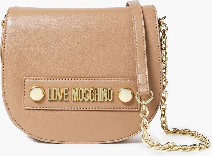 Faux leather shoulder bag