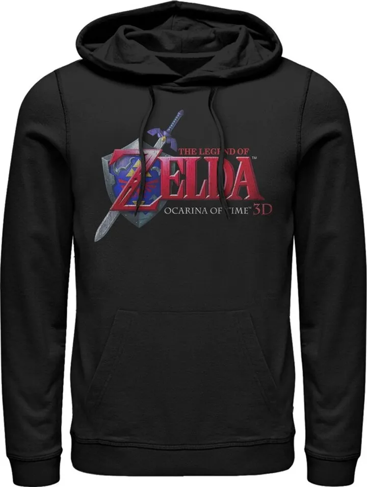 Men's Nintendo Legend of Zelda Ocarina of Time Pull Over Hoodie - Black - Large
