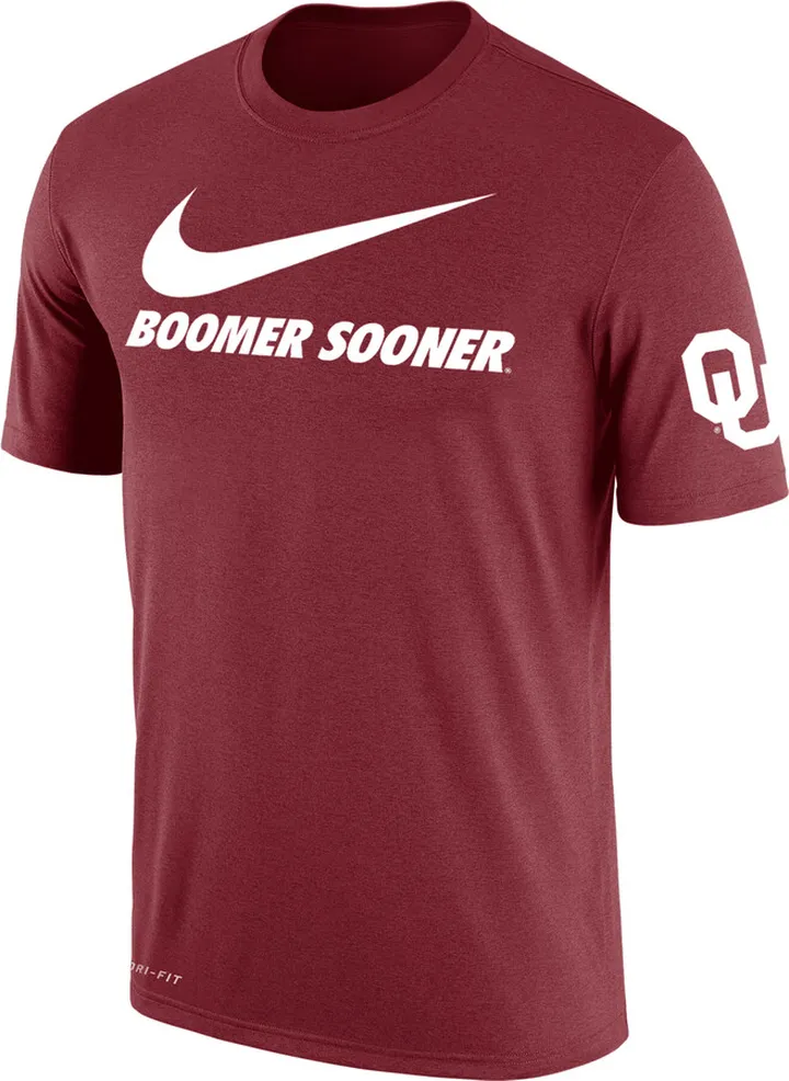 Nike Men's College Dri-FIT Swoosh (Oklahoma) T-Shirt in Red