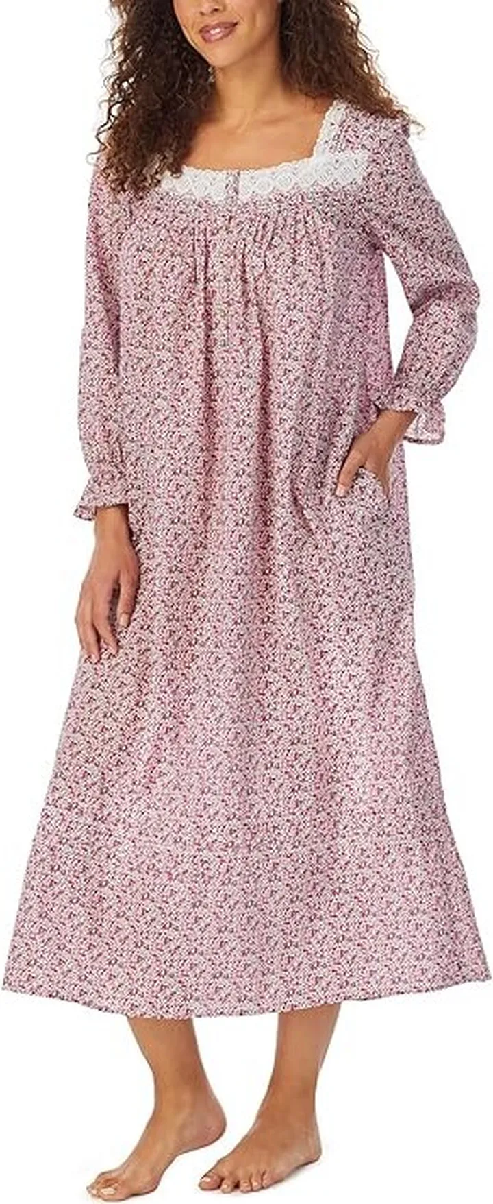 Eileen West Long Sleeve Ballet Gown (Ditsy) Women's Pajama