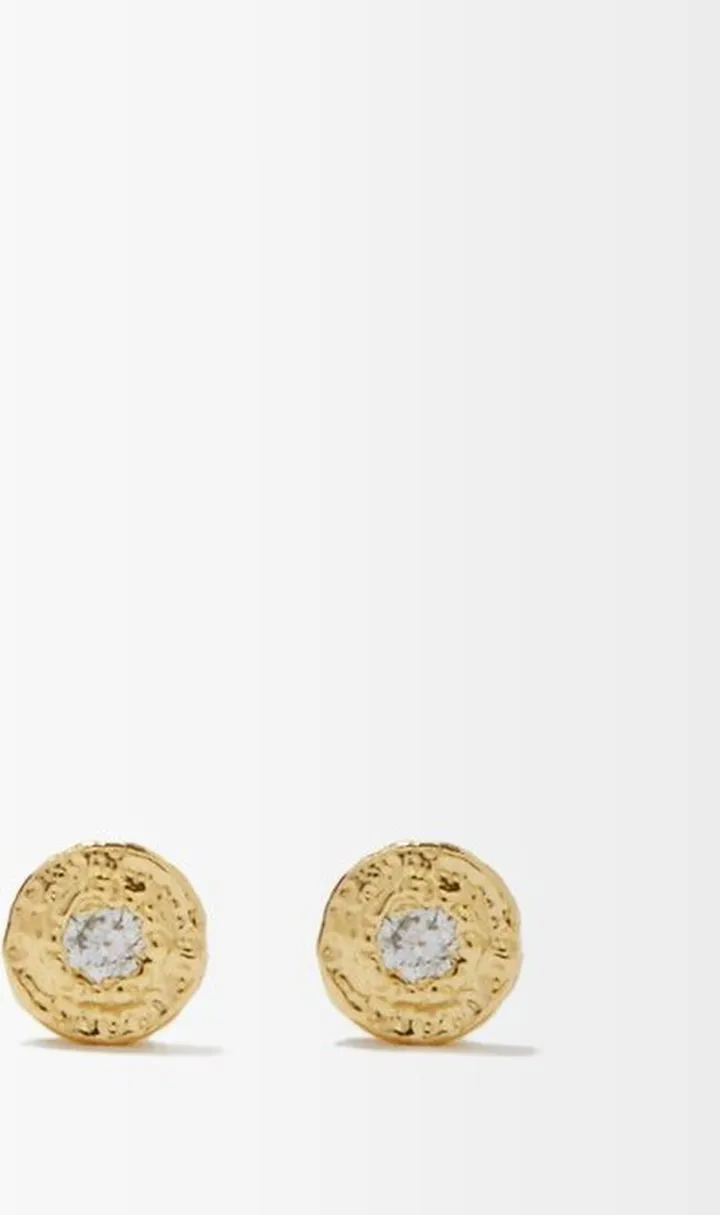 Nesting Gem Diamond & 18kt Gold Earrings