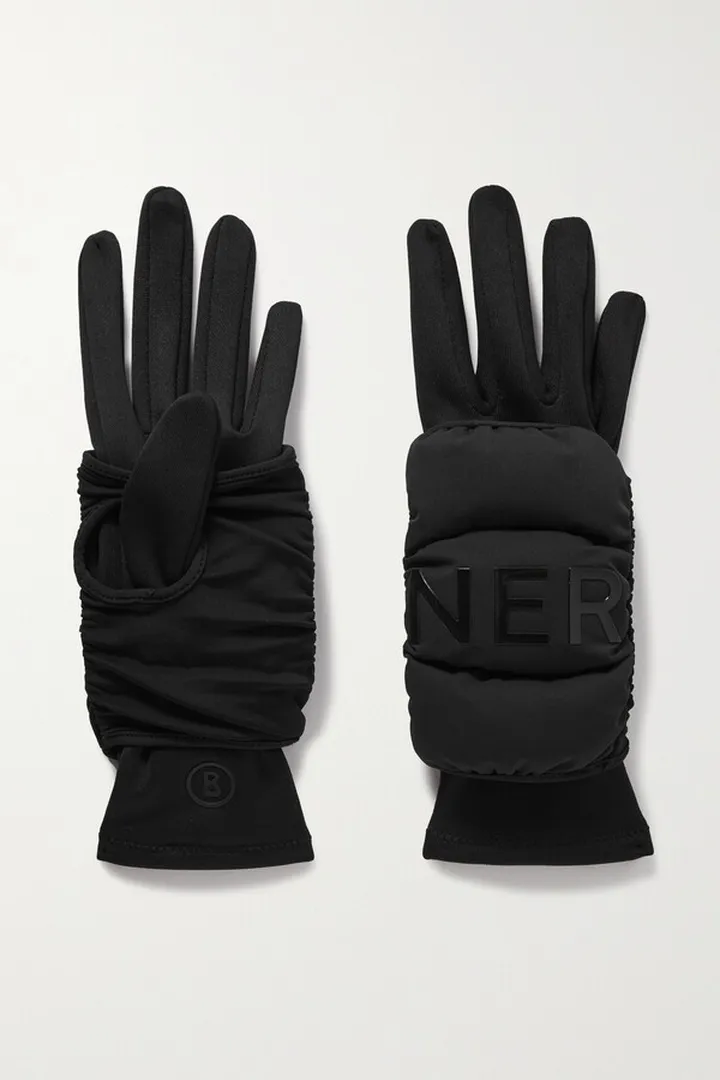 Bogner - + 007 Touch Convertible Padded Tech-jersey Ski Gloves - Black