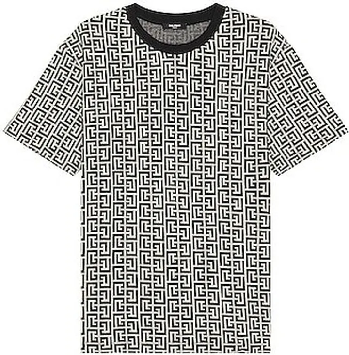 BALMAIN Monogram T-shirt in Black
